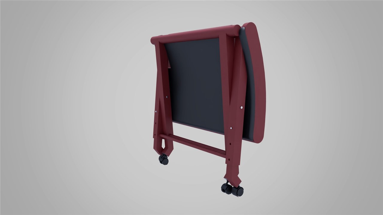Collapsible Stool lockable wheels